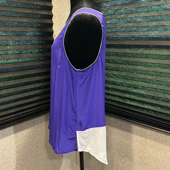 Maeve by Anthropology Women’s Royal Blue High/low Tank 100% Silk Size 12 NWT‎ - Picture 2 of 8